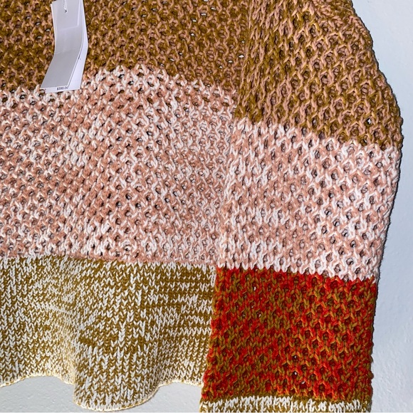 NWT Derek Lam 10 Crosby Striped Color Block Crew Neck Modale Sweater Sz… - Picture 3 of 10